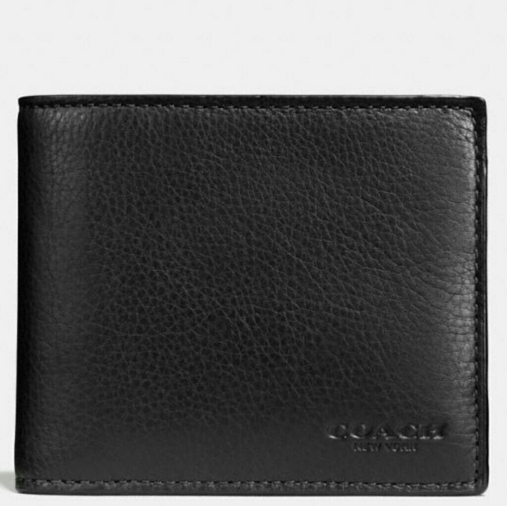 {SOLD}●Authentic Men's Coach 2-1 Leather Wallet - Picture 1 of 6